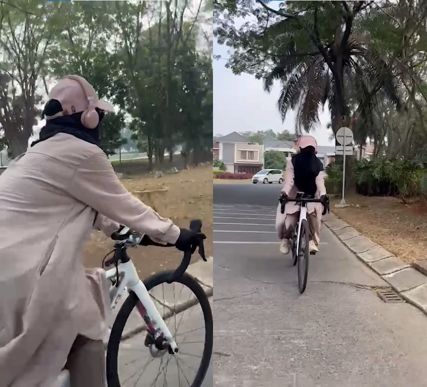 Tetap Tampil Muslimah Saat Olahraga, Ummi Pipik Tuai Pujian